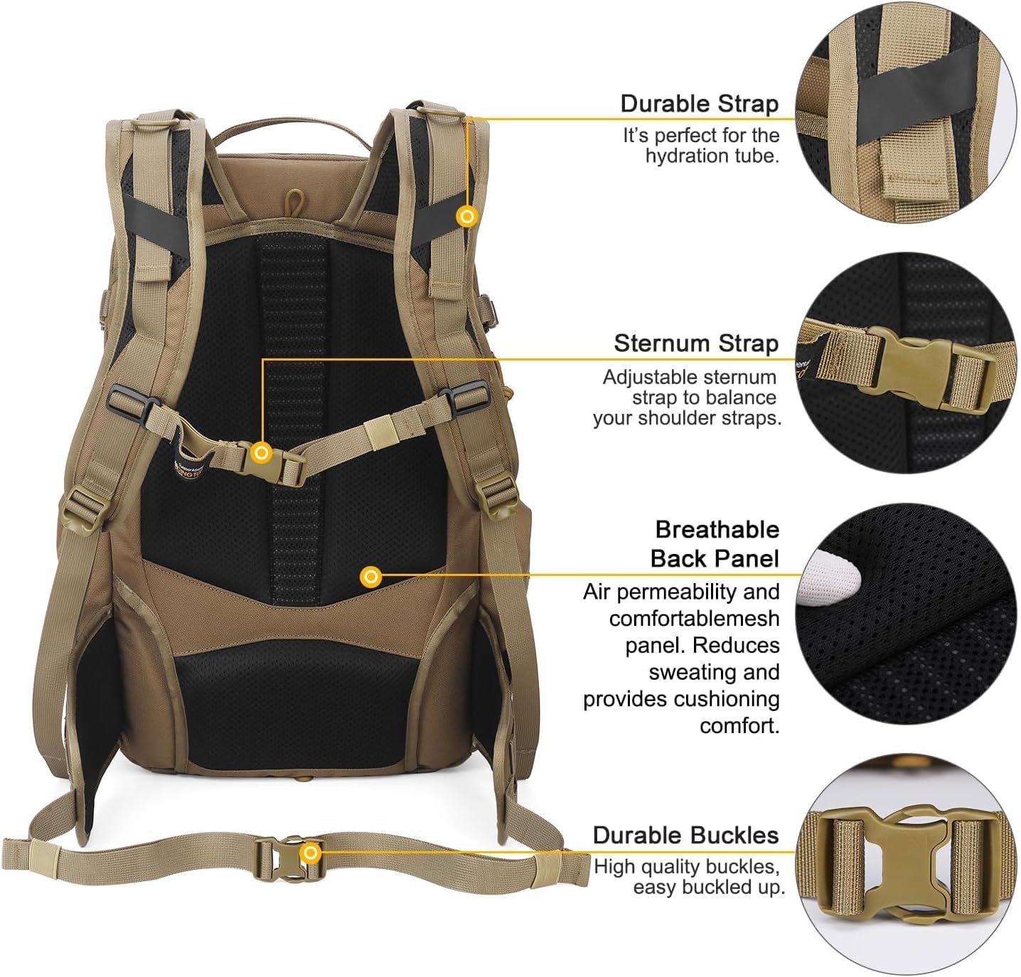 Mardingtop 35L Molle Tactical Military Backpack for Men,Cordura Backpack for Hiking,Camping,Survival