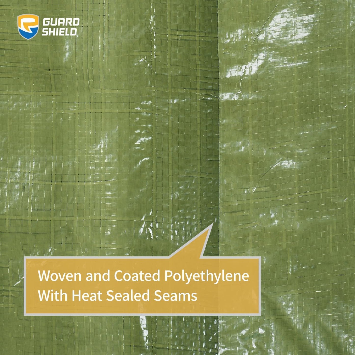GUARD SHIELD Tarp Green 6x8 Feet Multi Purpose Waterproof Poly Tarp Cover 5mil (2-Pack)