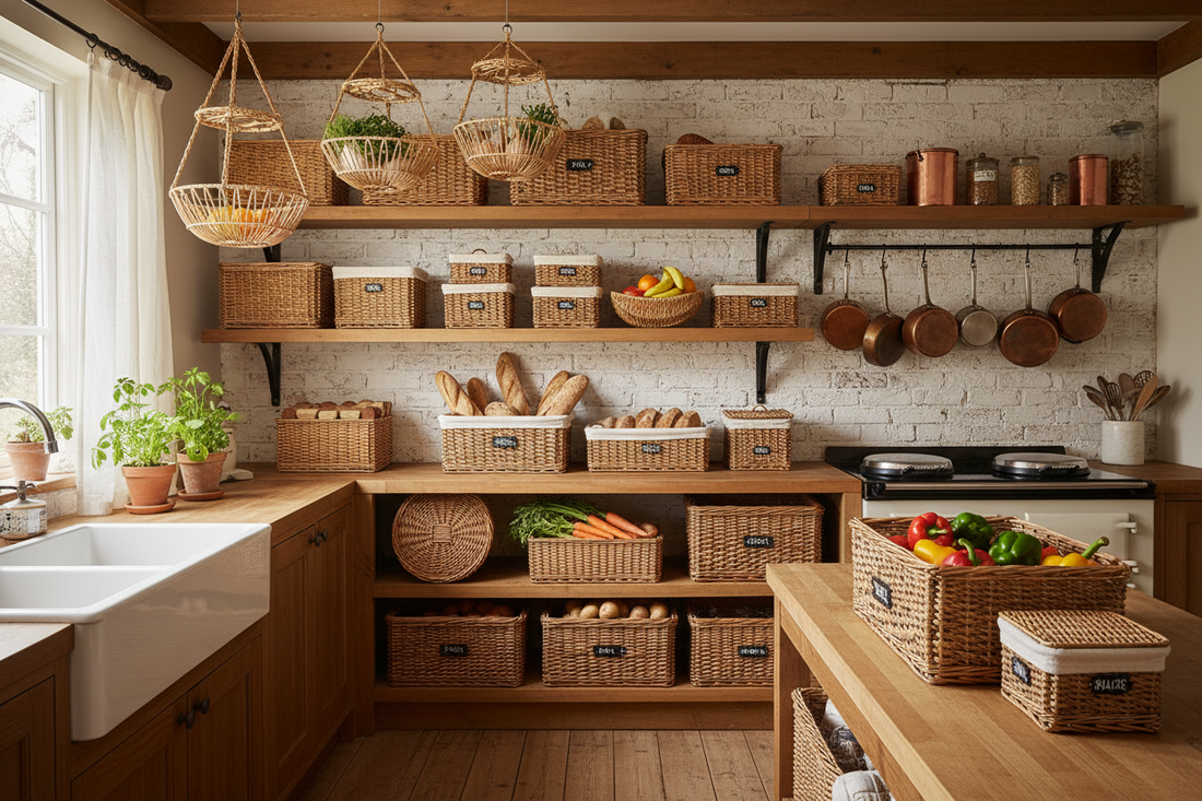 Creative Kitchen Basket Storage Ideas