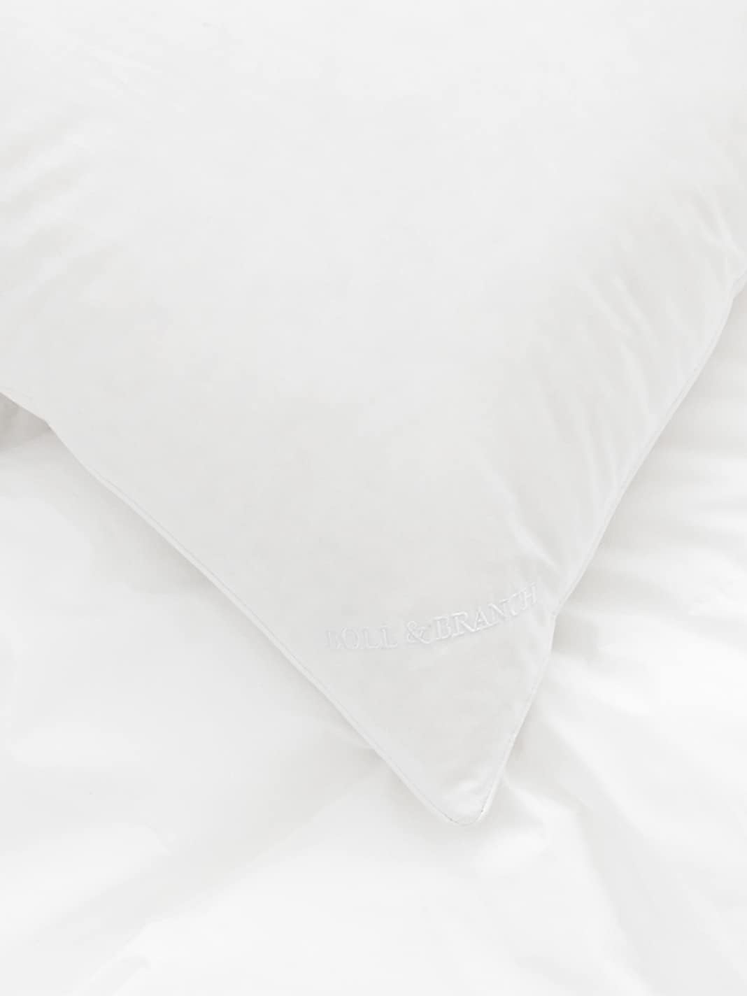 BOLL & BRANCH Down Alternative Pillow - Firm, Standard - Cooling Shell - Hypoallergenic Primaloft Luxury Down Alternative Fill - Superior Support