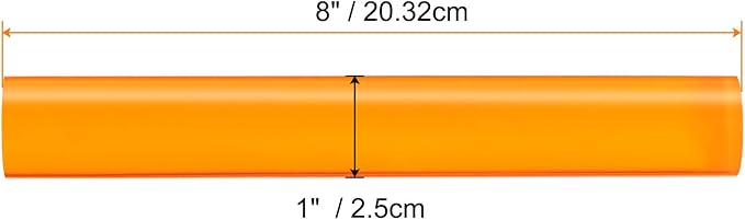 HARFINGTON Acrylic Clay Roller 8 Inch x 1 Inch Solid Non-Stick Plastic Round - Image 2