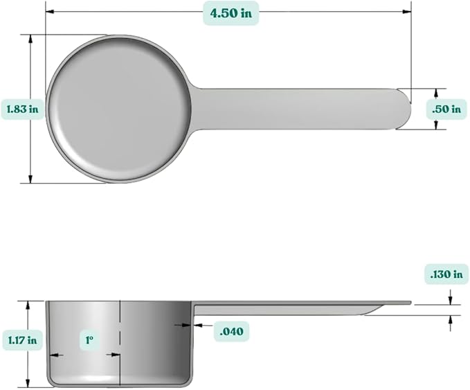 3 Tablespoon Long Handle Plastic Measuring Scoop - Image 2