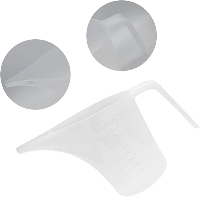 4 Pack Plastic Funnel Pitcher, Measuring Cup - Image 4