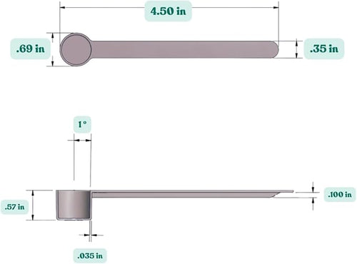 1/2 Teaspoon Long Handle Plastic Measuring Spoon - Image 2