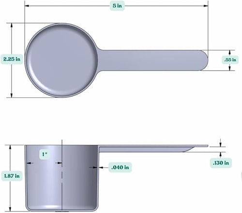 106 mL Long Handle Plastic Measuring Scoop - Image 2