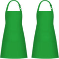 Jubatus 2 Pack Bib Aprons with 2 Pockets Cooking Chef Kitchen Apron by Jubatus