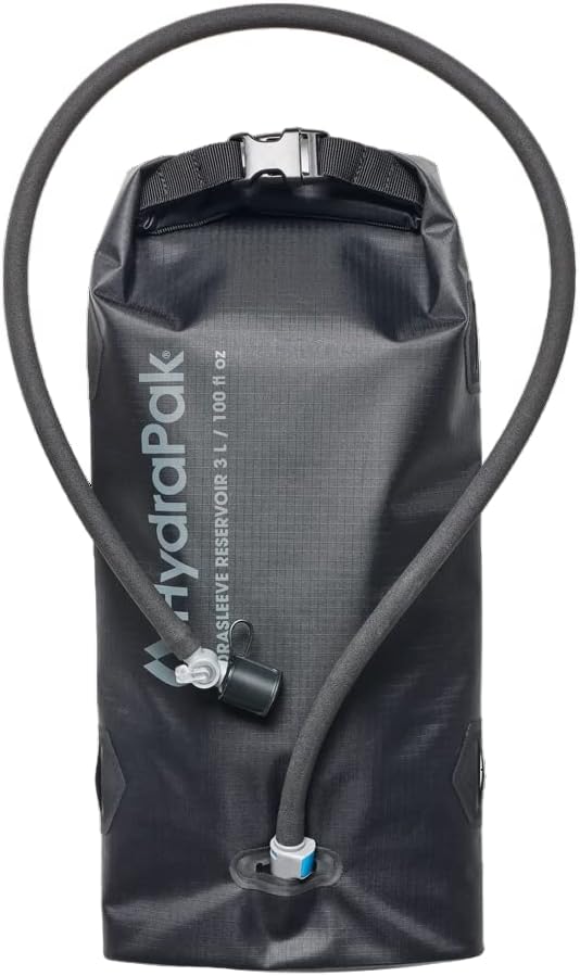 Hydrapak HydraSleeve - Insulated Sleeve with Shape-Shift Low-Profile Water Bladder/Reservoir for Hydration Backpacks, 3-Liter (100 oz.), High Flow Bite Valve, Safe & Reliable