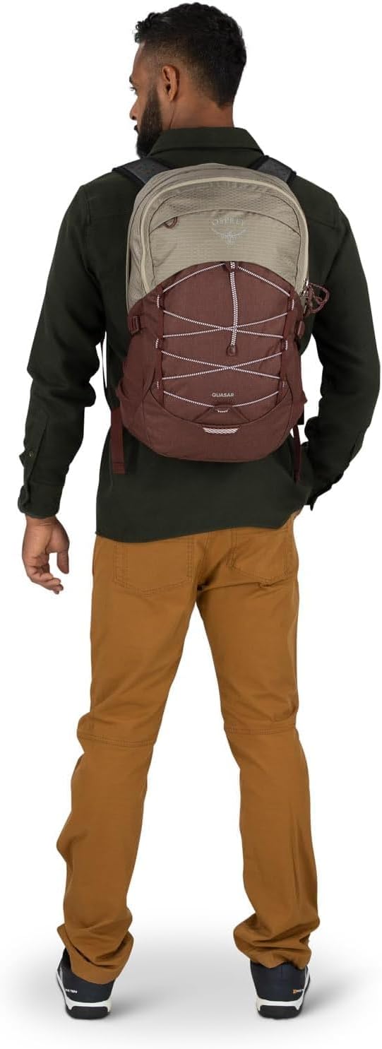 Osprey Quasar 26L Commuter Backpack, Green Tunnel/Brindle Brown