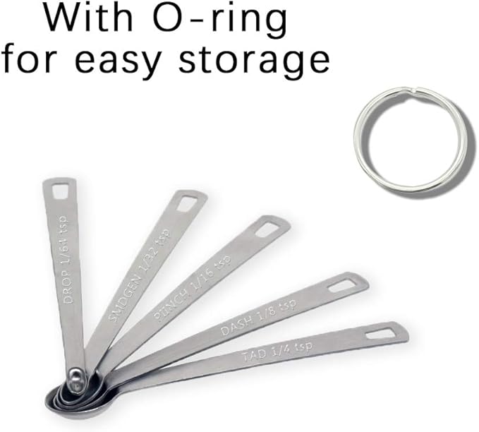 2Pack Mini Measuring Spoons Set, Heavy Duty Stainless Steel Teaspoon - Image 3