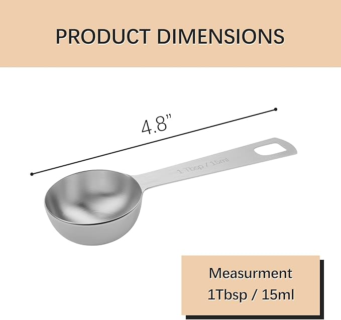 1PCS 1tbsp Single Measuring Spoon, Stainless Steel Individual Teaspoons Only - Image 2