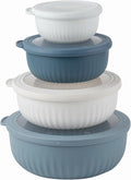 COOK WITH COLOR Prep Bowls with Lids- Wide and Deep Nesting Plastic Small by CookwithColor