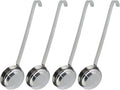 4 Pcs 3 oz 10.55 Inch Silver Stainless Steel 201 Long Handle Cooking Spoon by TSNAMAY