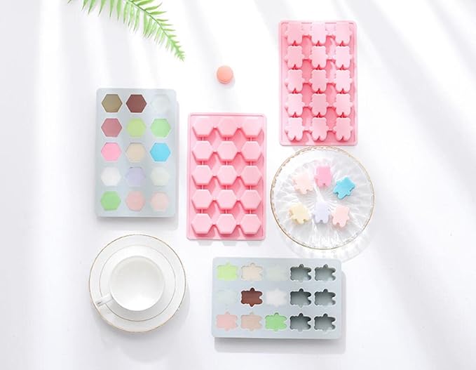Cute Ice Cube Trays Silicone Chocolate Mold Wax Melt Molds Easy Release Ice - Image 7