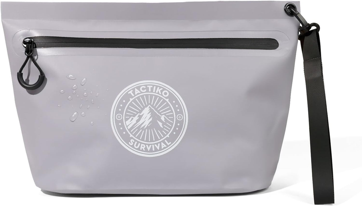 Tactiko Heavy-Duty Splash Water Resistant Zipper Pouches - Hold-All Organizers for Dry Bags, Travel Bags (1, Gray)