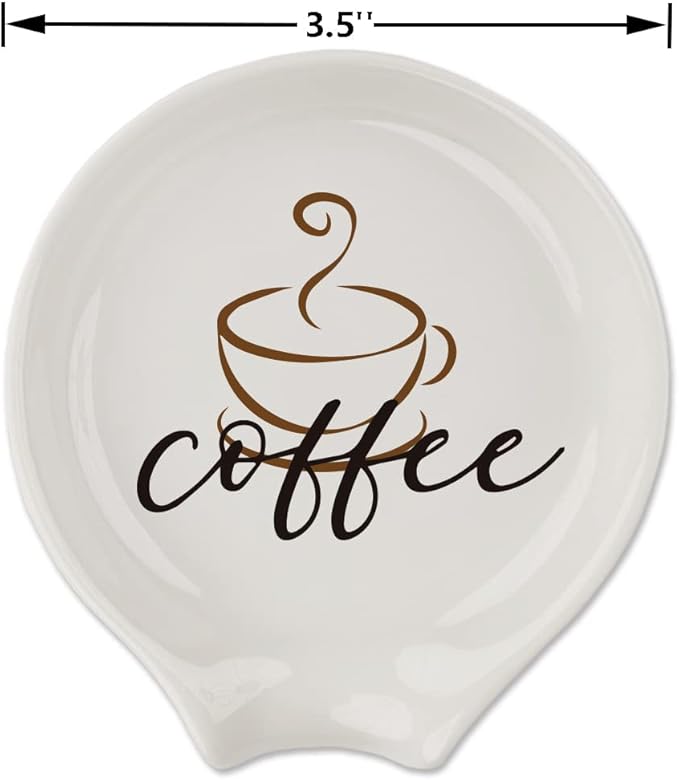 Coffee Spoon Rest, Engraved Cute Counter Spoon Holder Funny Farmhouse Home Bar - Image 2