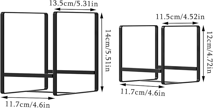 2 Large 2 Small Plate Organizers Holders Upright Cabinet Dish Drying Racks - Image 3