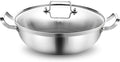 Delarlo Tri-Ply Stainless Steel Hot Pot 14 inch Everyday pan by DELARLOCOOKWARE