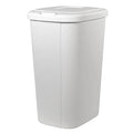 Solid Color 13.3 Gal Touch Top Plastic Trash Can, Spring Loaded Lid Garbage Bin by Unknown