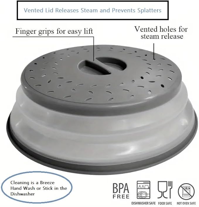 Dependable Industries' 2-in-1 Collapsible Microwave Splatter Guard Cover & - Image 7