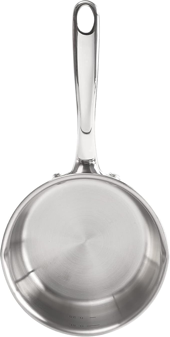 DEAYOU 18/10 Stainless Steel Butter Warmer Measuring Pan, 0.5-Quart Milk Warmer - Image 5
