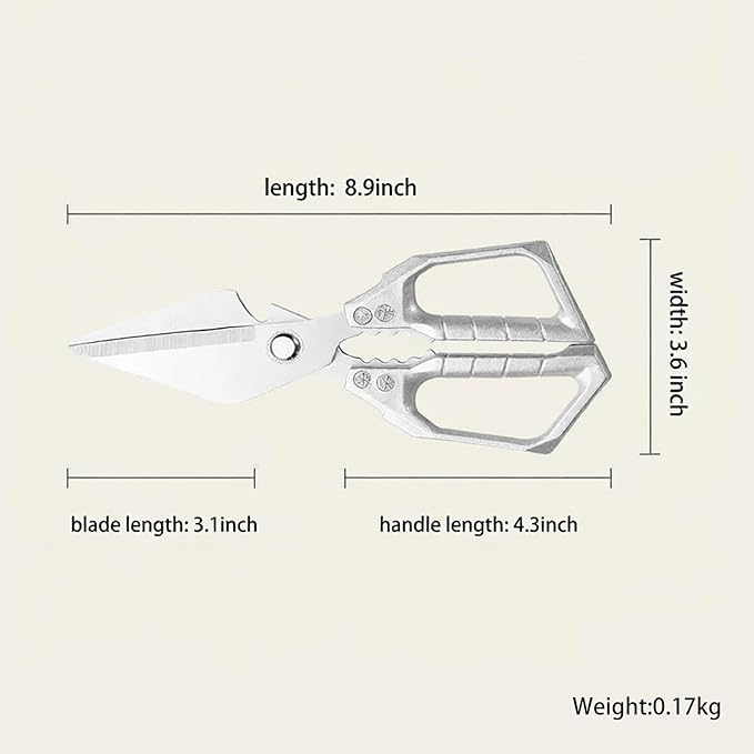 Scissors all Purpose, Stainless Steel Heavy Duty Kitchen Shears, Meat Scissors - Image 3