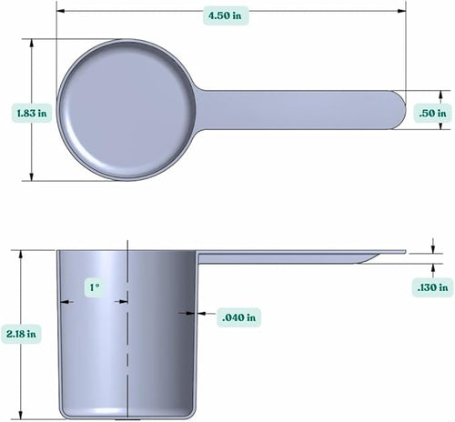 1/3 Cup Long Handle Plastic Measuring Scoop - Image 2