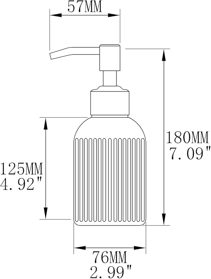 16 OZ Pink Glass Soap Dispenser Glass Soap Dispenser - Image 7