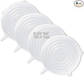 LELE LIFE 4 Pack Same Size Silicone Stretch Lids, Thicker Reusable Sturdy by LELE+LIFE