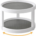 Lazy Susan Organizer, 2 Tier Non Skid Spice Rack Turntable, 360 Degree Rotating by Kozloskyi