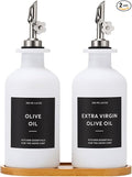 HOMCDALY Olive Oil Dispenser for Kitchen, 11.8oz Glass kitchen Dispenser Bottle by HOME