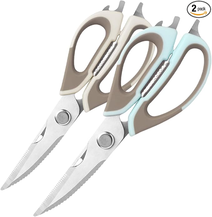 2 Pcs Heavy Duty Kitchen Shears by Roczipeng