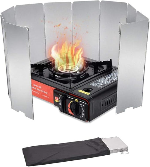 10 Plates Stove Windscreen, Aluminum Stove Windshield by LFSEMINI