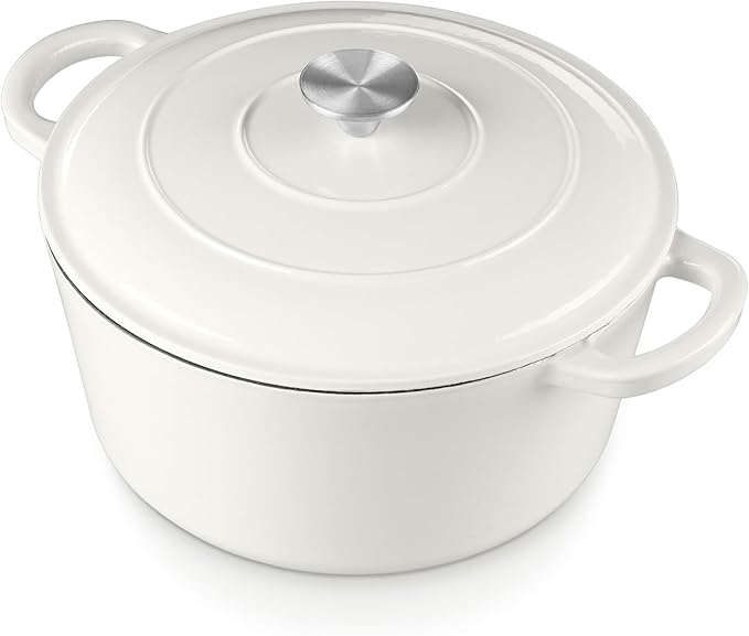 E-far 6 Quart Dutch Oven, Enameled Cast Iron Dutch Oven Pot by E-far