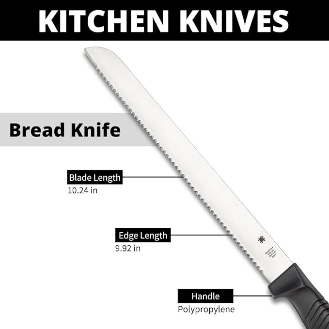 Spyderco Lightweight Kitchen Bread Knife - Image 4