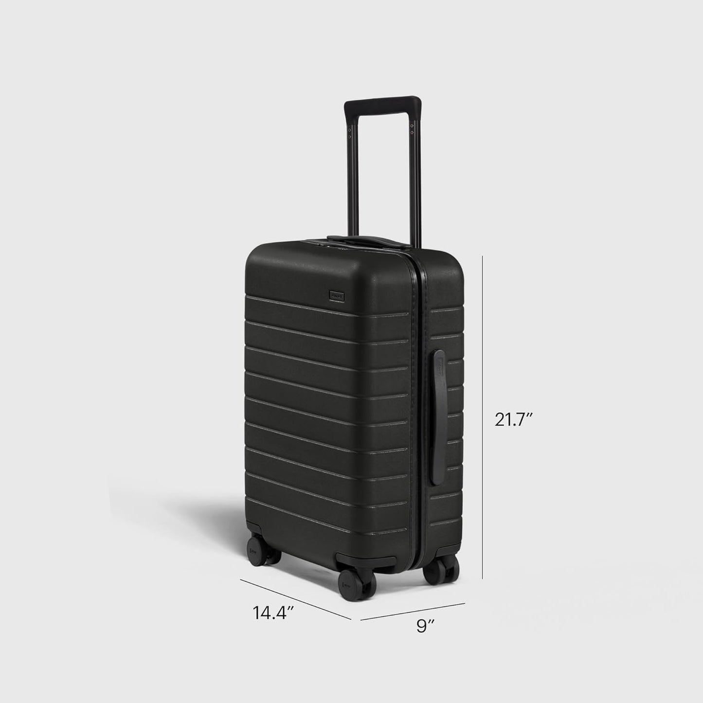 Away Carry-On Luggage, Lightweight Hardside Suitcase with Spinner Wheels, 22 Inch Airline Approved, TSA Lock, Jet Black