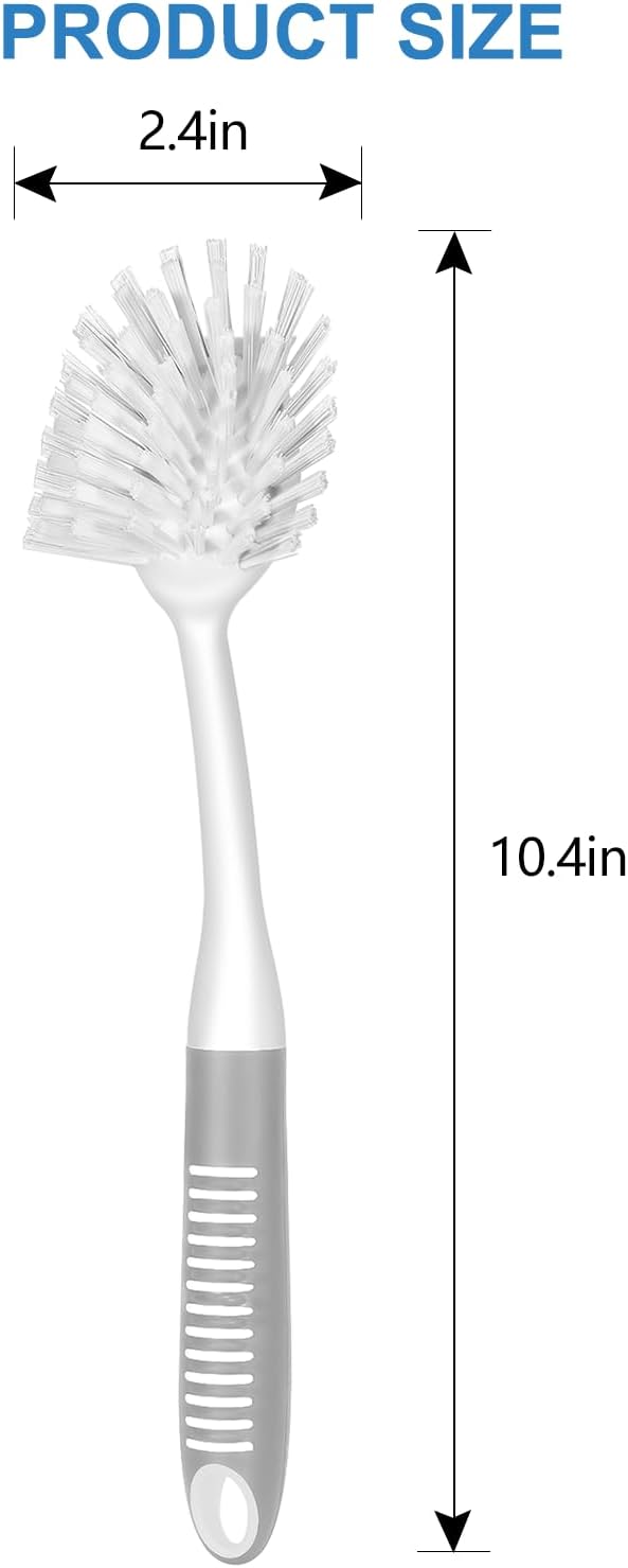 SetSail Dish Brush with Handle, 3 Pack Stiff Bristles Dish Scrubber with - Image 2