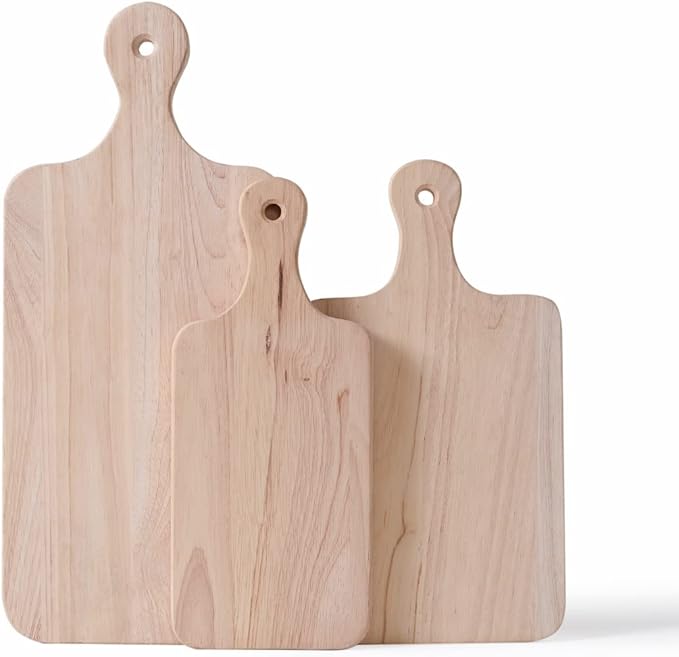 LZMS 4-Pack 13"x 5 1/2" Small Wood Serving Boards Set | Unfinished Wood Crafts - Image 5