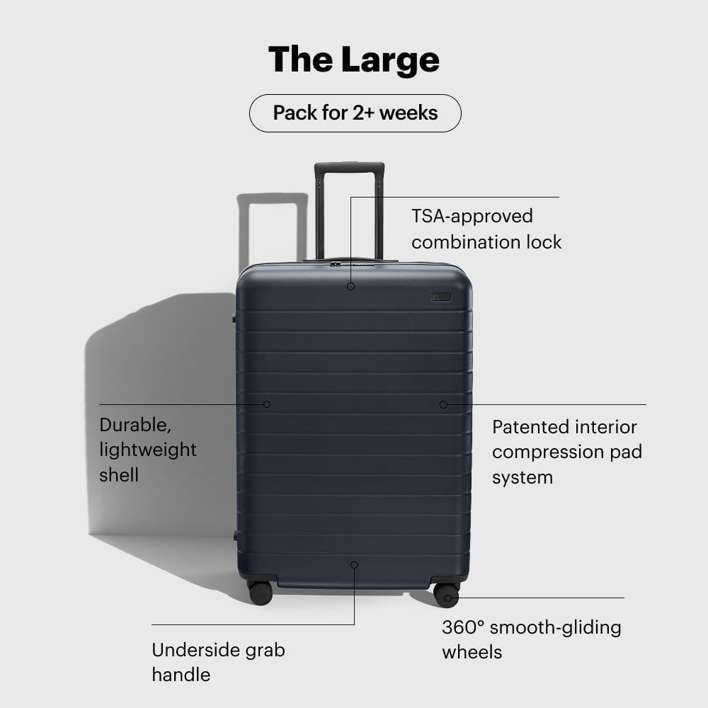 Away Large Checked Luggage, 29 Inch Hardside Suitcase with Spinner Wheels, Lightweight & Durable, TSA Lock, Sorbet Orange
