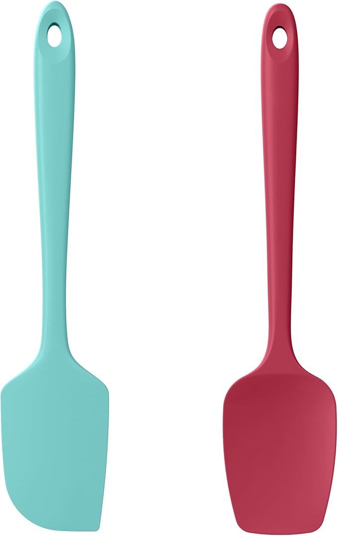 Silicone Flat Spoon Spatula Set, Luxiwise 600ºF Heat Resistant Kitchen Baking by Unknown
