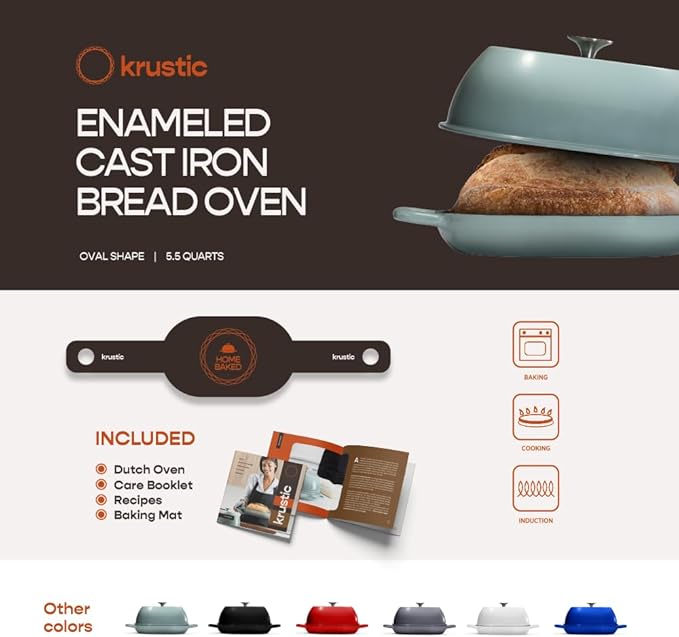 Krustic Enameled Cast Iron Dutch Oven - Image 4