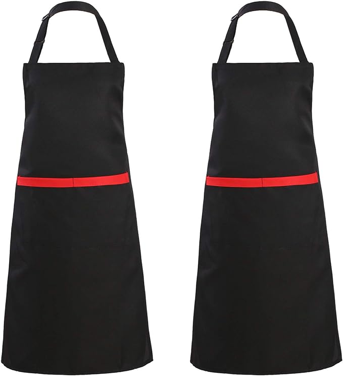 Tosewever 2 Pack Adjustable Bib Apron by Tosewever