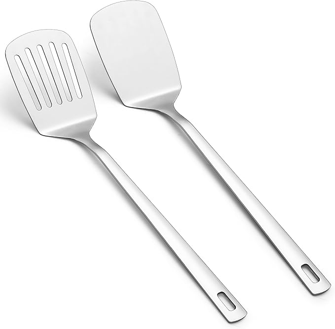 Kyraton Stainless Steel Spatulas Set, Solid Turner, Kitchen Spatulas by Kyraton