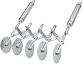Juome 5 Wheel Pastry Cutter Stainless Pizza Slicer Multi-Round Dough Cutter by Juome