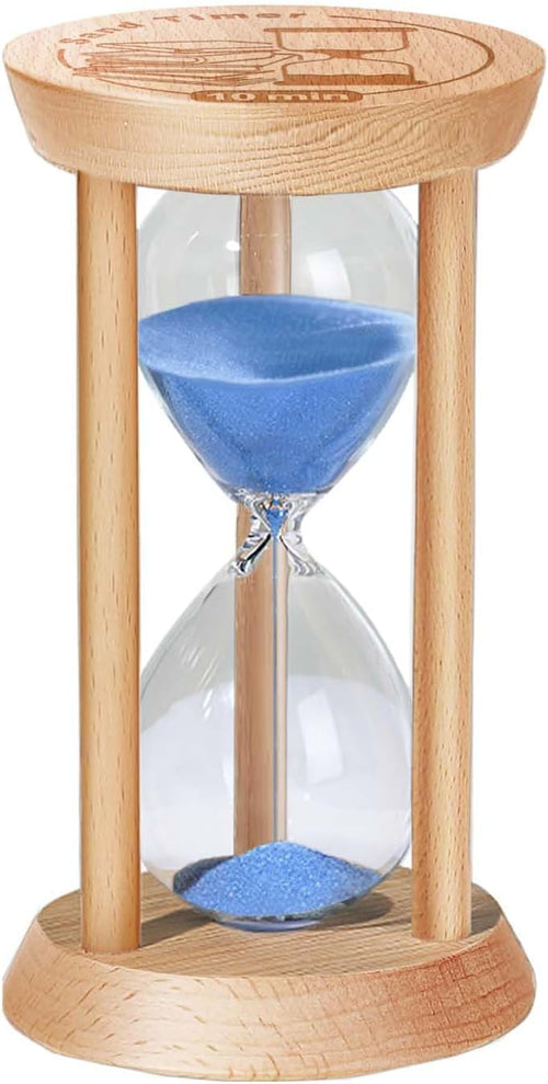 10 Minute Sand Timer, 10 Min Wooden Hourglass, Wood Mini Sand Clock, Ten Minute by Kwiwis