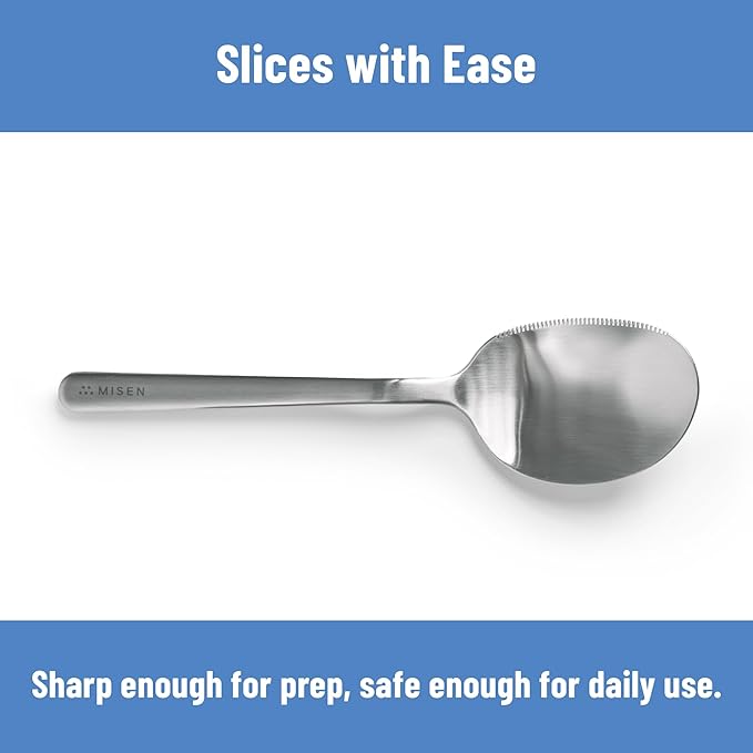 Misen Serrated Chef Spoon – Stainless Steel Multipurpose Cooking Spoon - Image 5
