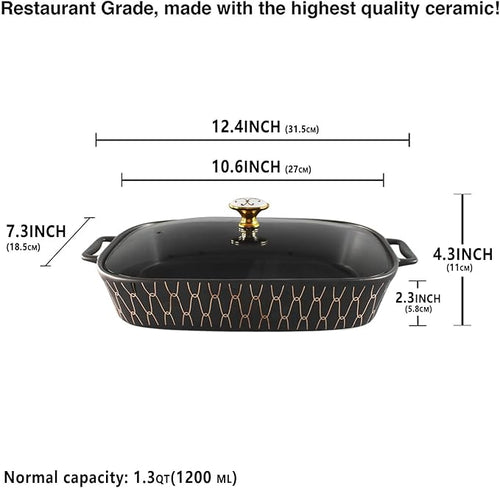 10" x 7" Ceramic Rectangular Casserole Dish - Image 2