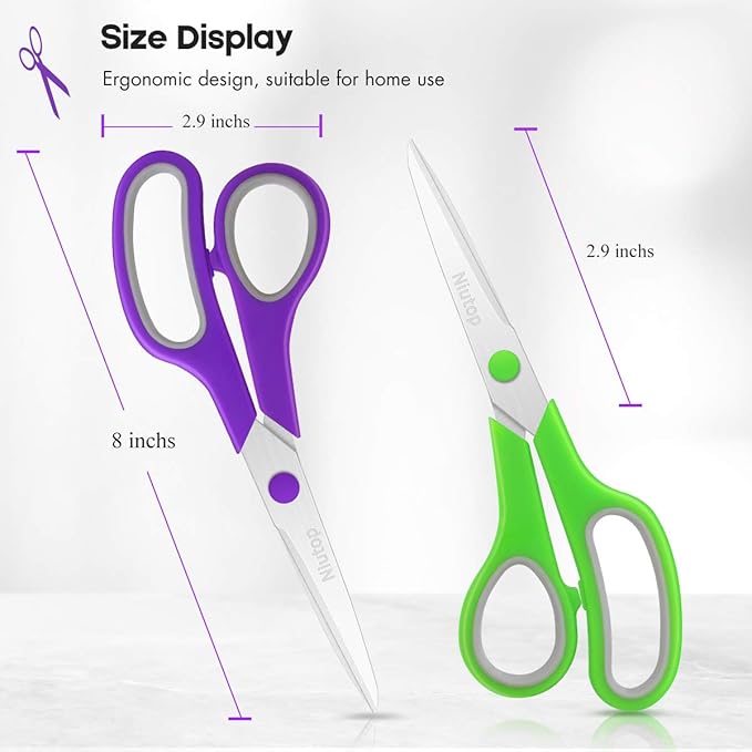 Scissors Bulk Set of 50-Pack, Niutop 8" Multipurpose Sharp Sewing Craft Fabric - Image 3