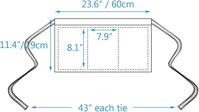 BOHARERS Waist Apron with 3 Pockets 12 Pack - Image 5