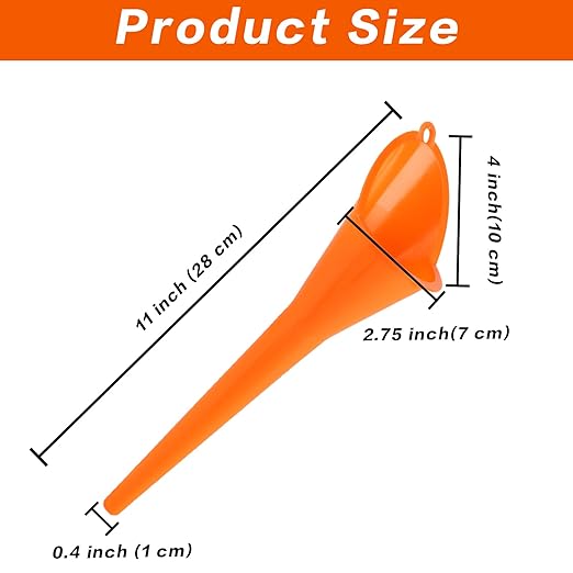 5 Pcs Plastic Long Neck Oil Funnel - Image 2
