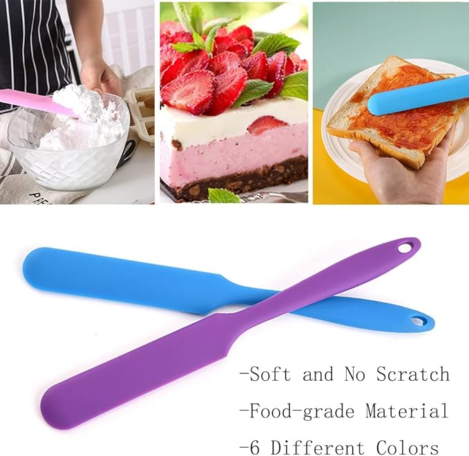 Small Silicone Spatulas Bulk for Kitchen, Cake Icing, Resin Craft, Mini Silicon - Image 2